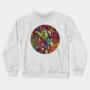 Psychedelic Abstract colourful work 224 Crest Crewneck Sweatshirt